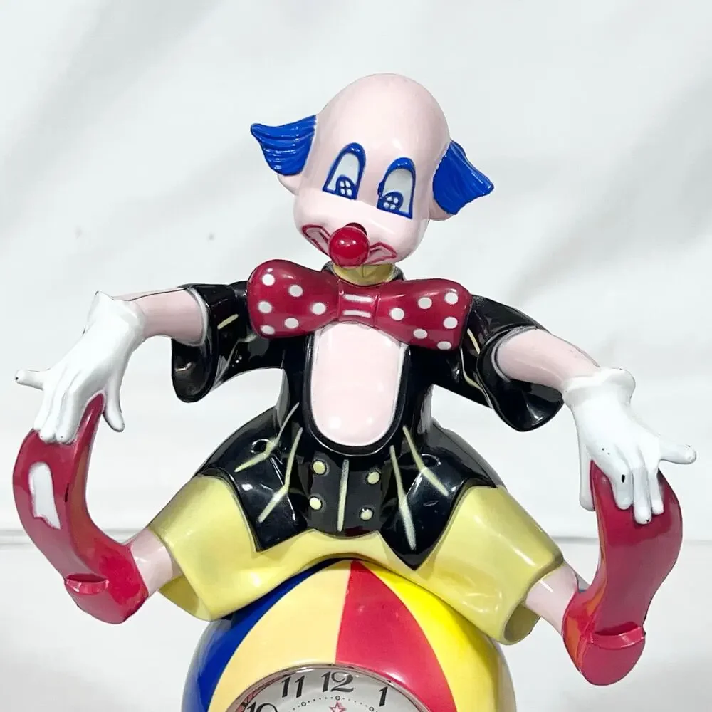 Vintage Telstar Jinmei Circus Clown Talking Alarm Clock Working No Alarm Sound